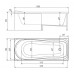РАСПРОДАЖА: Акриловая ванна Alex Baitler Saima (SAIMA 150*70) 150x70 см+ каркас