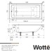Wotte Line 1500х700х392  ванна чугунная (БП-э00д1465)