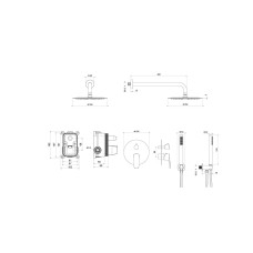 Set 3 в 1 душевой комплект AQUATEK AQ1172CR БЕТТА