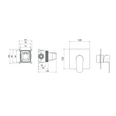 Смеситель для душа (внешняя и скрытая часть) AQUATEK AQ1266CR ОБЕРОН