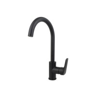Смеситель для кухни AQUATEK (полукруглый излив), матовый черный AQ1082MB ВЕГА