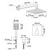 Душевой комплект со встраиваемым термостатическим смесителем (с монтажным боксом) и верхним душем Swedbe Platta 5559