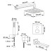 Душевой комплект со встраиваемым термостатическим смесителем (с монтажным боксом) и поворотным изливом Swedbe Platta 5563