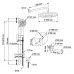 Душевой комплект со встраиваемым смесителем (с монтажным боксом), верхним душем и повортным изливом Swedbe Platta 5542
