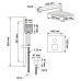 Душевой комплект со встраиваемым термостатическим смесителем (с монтажным боксом) и верхним душем Swedbe Platta 5558