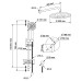 Душевой комплект со встраиваемым смесителем (с монтажным боксом) и верхним душем Swedbe Platta 5536