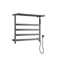 Полотенцесушитель электрический с полкой WONZON & WOGHAND ESSEN, Темный графит (WW-A402-GM)