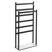 Полотенцесушитель электрический напольный WONZON & WOGHAND ESSEN, Черный матовый (WW-A407-MB)