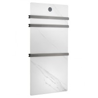 Полотенцесушитель электрический с каменной плитой Белый мрамор WONZON & WOGHAND STUTTGART, Темный графит (WW-A503-GM)