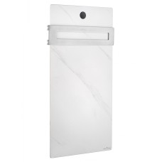 Полотенцесушитель электрический с каменной плитой Белый мрамор WONZON & WOGHAND STUTTGART, Брашированный никель (WW-A501-BR)