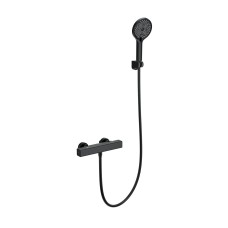 Смеситель для душа с термостатом WONZON & WOGHAND STAY 2, Черный матовый (WW-B2016-A-MB)