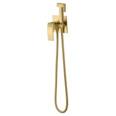 Смеситель с гигиеническим душем встраиваемый WONZON & WOGHAND FIT, Брашированное золото (WW-88829009-BG)