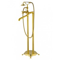 Смеситель для ванны напольного монтажа WONZON & WOGHAND RETRO, Глянцевое золото (WW-88649020-PG)