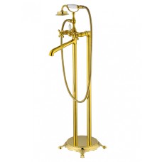 Смеситель для ванны напольного монтажа WONZON & WOGHAND RETRO, Глянцевое золото (WW-88649020-PG)