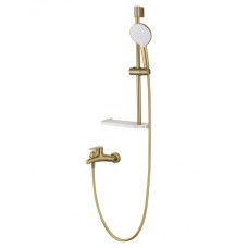 Смеситель для ванны с душевым гарнитуром WONZON & WOGHAND ALFA, Брашированное золото (WW-AE3201-BG)