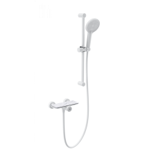 Смеситель для душа с гарнитуром WONZON & WOGHAND ClickPlate, Белый матовый (WW-B2052-A-MW)