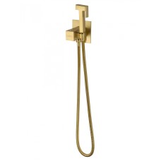 Смеситель с гигиеническим душем и термостатом встраиваемый WONZON & WOGHAND, Брашированное золото (WW-88829910-BG)