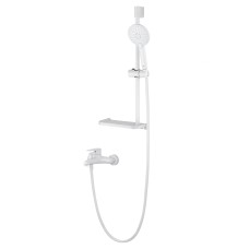 Смеситель для ванны с душевым гарнитуром WONZON & WOGHAND ALFA, Белый матовый (WW-AE3201-MW)