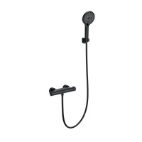 Смеситель для душа с термостатом WONZON & WOGHAND INN 3, Черный матовый (WW-B2003-A-MB)