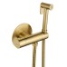 Смеситель с гигиеническим душем и термостатом встраиваемый WONZON & WOGHAND, Брашированное золото (WW-88819902-BG)
