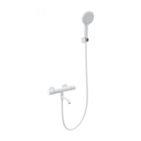 Смеситель для ванны с душем и термостатом WONZON & WOGHAND INN 1, Белый матовый (WW-B3013-A1-MW)