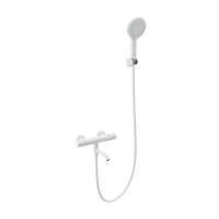 Смеситель для ванны с душем и термостатом WONZON & WOGHAND INN 3, Белый матовый (WW-B2065-A1-MW)