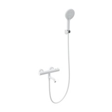 Смеситель для ванны с душем и термостатом WONZON & WOGHAND INN 3, Белый матовый (WW-B2065-A1-MW)