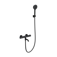 Смеситель для ванны с душем и термостатом WONZON & WOGHAND, Черный матовый (WW-B3029-A1-MB)