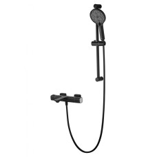 Смеситель для ванны с душем и термостатом WONZON & WOGHAND SOLID, Черный матовый (WW-C2011-A-MB)