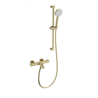 Смеситель для ванны с душем и термостатом WONZON & WOGHAND, Брашированное золото (WW-C2002-A-BG)