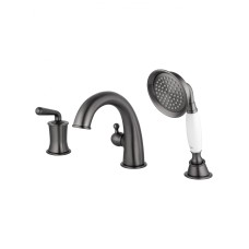 Смеситель на борт ванны WONZON & WOGHAND STEAM, Темный графит (WW-88659008-BGM)