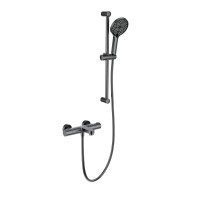 Смеситель для ванны с душевым гарнитуром и термостатом WONZON & WOGHAND, Темный графит (WW-C2018-A-BGG)