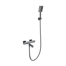 Смеситель для ванны с душем и термостатом WONZON & WOGHAND STAY 3, Темный графит (WW-B2026-A1-BGG)
