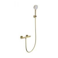 Смеситель для душа с термостатом WONZON & WOGHAND INN 5, Брашированное золото (WW-B2063-A-BG)
