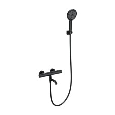 Смеситель для ванны с душем и термостатом WONZON & WOGHAND INN 1, Черный матовый (WW-B3013-A1-MB)