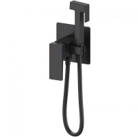 Смеситель с гигиеническим душем встраиваемый WONZON & WOGHAND CUBE 2.0, Черный матовый (WW-88829068-MB)