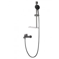 Смеситель для ванны с душевым гарнитуром WONZON & WOGHAND ALFA, Темный графит (WW-AE3201-BGG)