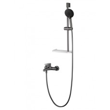 Смеситель для ванны с душевым гарнитуром WONZON & WOGHAND ALFA, Темный графит (WW-AE3201-BGG)