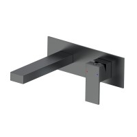 Смеситель для раковины встраиваемый WONZON & WOGHAND CUBE, Темный графит (WW-88869016-BGM)