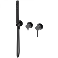 Смеситель для душевой системы встраиваемый WONZON & WOGHAND STICK, Черный матовый (WW-838017-MB)