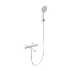 Смеситель для ванны с душем и термостатом WONZON & WOGHAND STAY 2, Белый матовый (WW-B2016-A1-MW)