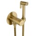 Смеситель с гигиеническим душем и термостатом встраиваемый WONZON & WOGHAND, Брашированное золото (WW-88829909-BG)