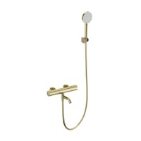 Смеситель для ванны с душем и термостатом WONZON & WOGHAND INN 2, Брашированное золото (WW-A2006-A1-BG)