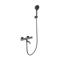 Смеситель для ванны с душем и термостатом WONZON & WOGHAND, Темный графит (WW-B3029-A1-BGG)