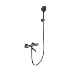 Смеситель для ванны с душем и термостатом WONZON & WOGHAND, Темный графит (WW-B3029-A1-BGG)