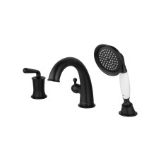 Смеситель на борт ванны WONZON & WOGHAND STEAM, Черный матовый (WW-88659008-MB)