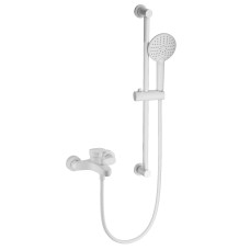 Смеситель для ванны с душевым гарнитуром WONZON & WOGHAND, Белый матовый (WW-C2501-MW)