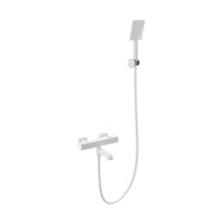 Смеситель для ванны с душем и термостатом WONZON & WOGHAND STAY 3, Белый матовый (WW-B2026-A1-MW)