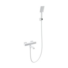 Смеситель для ванны с душем и термостатом WONZON & WOGHAND STAY 3, Белый матовый (WW-B2026-A1-MW)