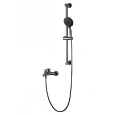 Смеситель для ванны с душевым гарнитуром WONZON & WOGHAND ALFA, Темный графит (WW-AE3205-BGG)
